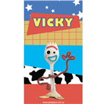 Stickers rect. gdes. Toy Story Forky 16u Pers